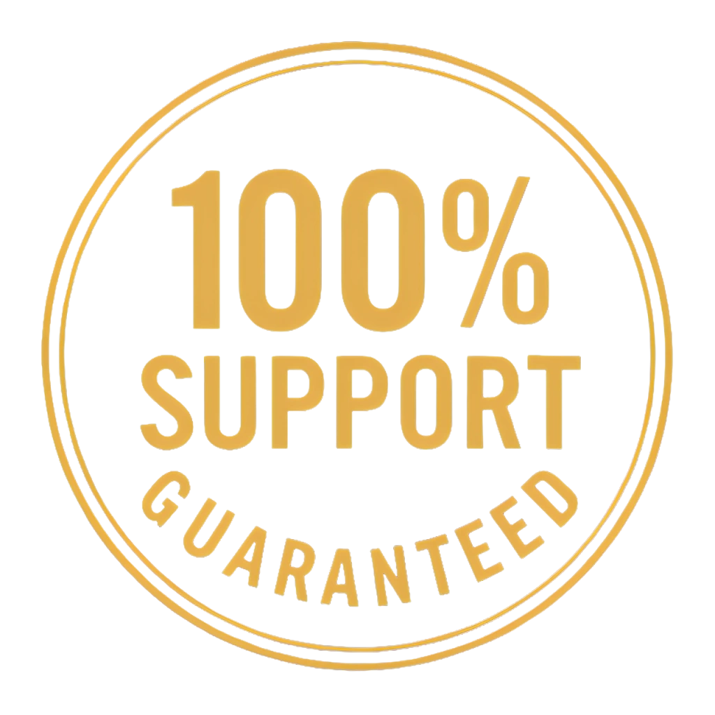 NeuroZen 100% support guaranteed badge — 60 day money-back return policy